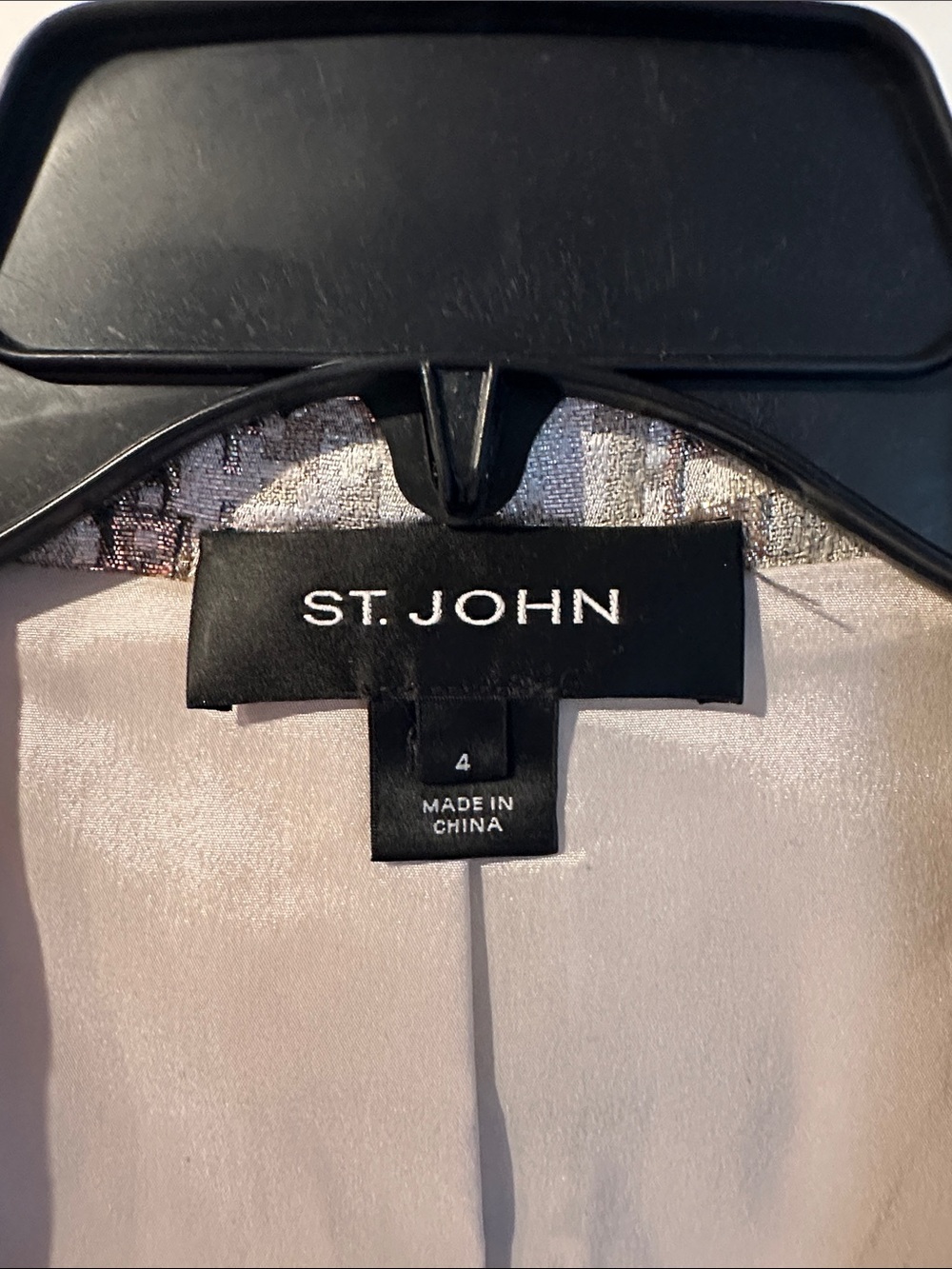 St. John Silver Jacquard Evening Jacket, Stunning.